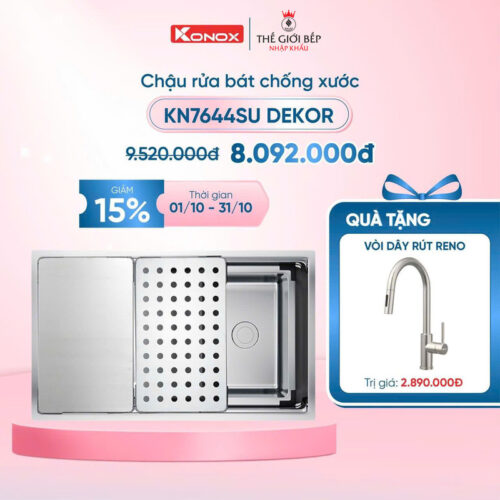 Khuyến mãi chậu rửa bát Konox Workstation Undermount Sink KN7644SU Dekor