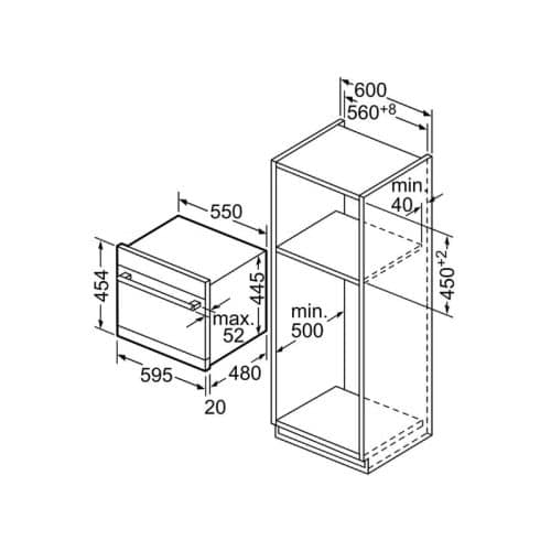 Kích thước máy rửa bát Bosch SKS62E22EU