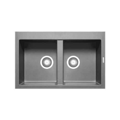 Chậu rửa chén Elica Pyragranite Alazia 2B Iron Grey 070037211