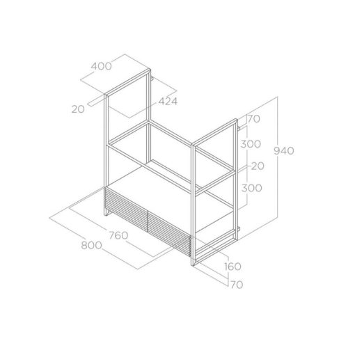 Kích thước máy hút mùi áp tường Elica PRF0166703