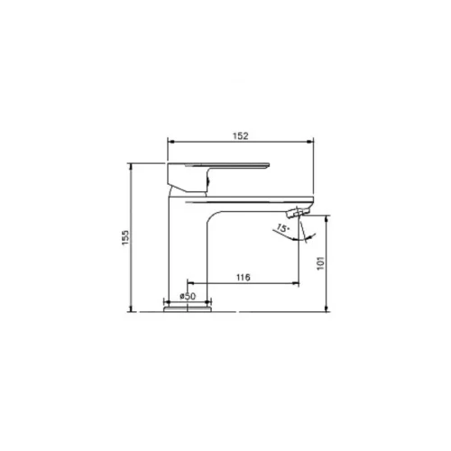 Vòi chậu lavabo nóng lạnh Paul Schmitt PA016F 3 Kích thước vòi chậu lavabo nóng lạnh Paul Schmitt PA016F