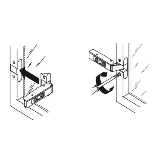 Bản lề Metalla SM 110º trùm nửa Hafele 315.26.711 4 Lắp đặt bản lề Metalla SM 110º trùm nửa Hafele 315.26.711