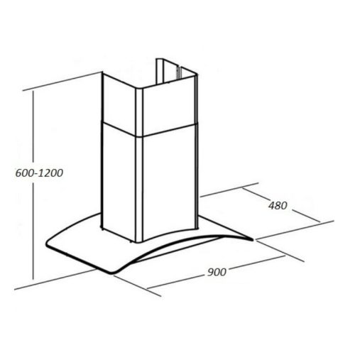 Kích thước máy hút khói khử mùi Sevilla SV-790