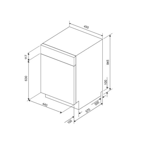 Thiết kế của máy rửa bát độc lập Malloca MDW10-BS08FS