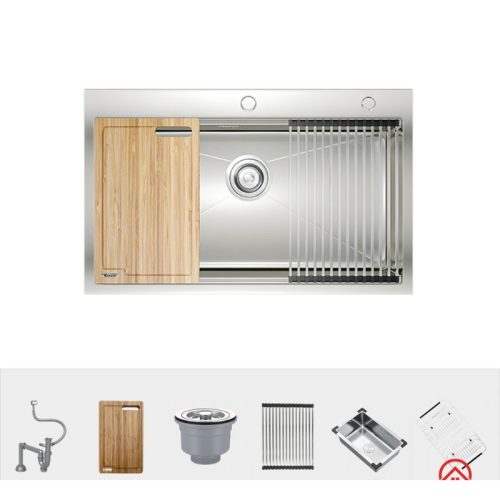 Chậu rửa bát Konox Workstation - Topmount Sink KN8050TS(full phụ kiện)