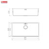 Chậu rửa bát Konox chống xước Workstation Sink – Undermount Sink KN7044SU Dekor 1 KN7044SU Dekor 1
