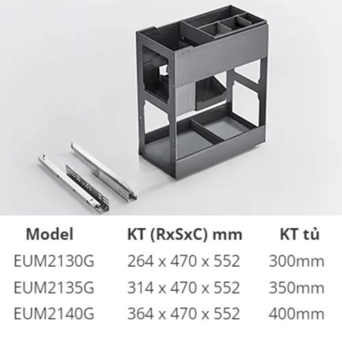 Giá gia vị Eurogold EUM2135G 3 Kích thước giá gia vị Eurogold EUM2135G