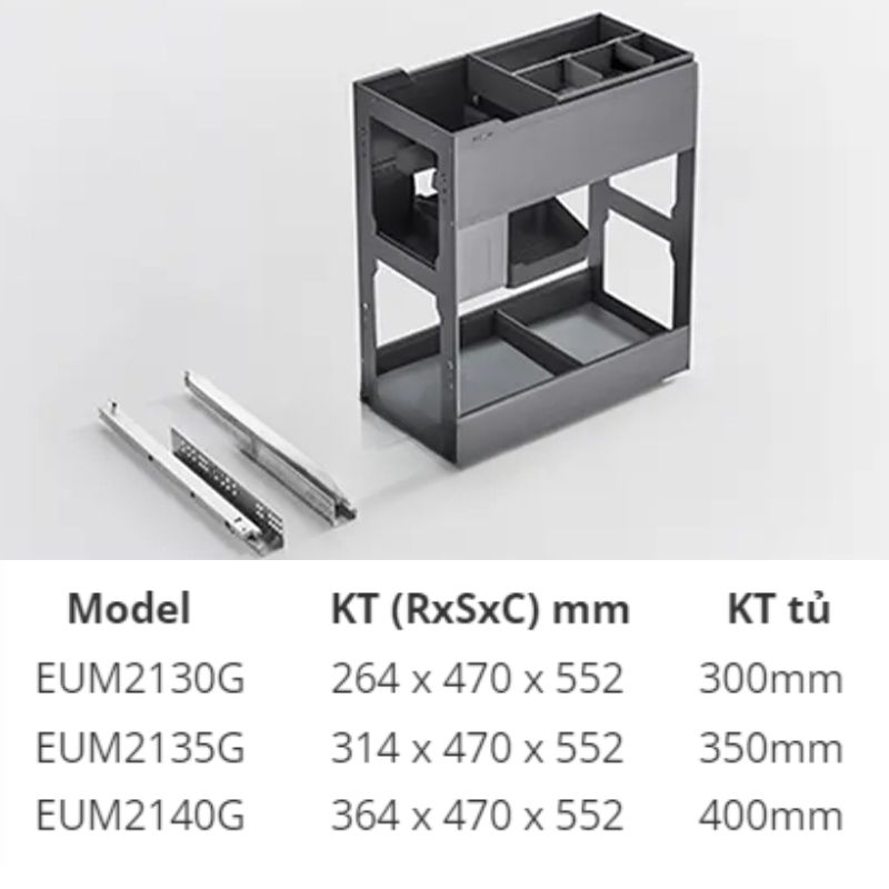 Kích thước giá gia vị Eurogold EUM2135G Kích thước giá gia vị Eurogold EUM2135G