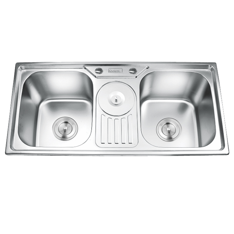 Chậu rửa bát inox 2 hố Gorlde GD-955 Chậu rửa bát inox 2 hố Gorlde GD-955