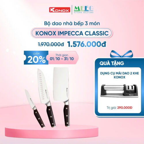 Khuyến mãi bộ dao làm bếp cao cấp 3 món Konox Impecca Classic