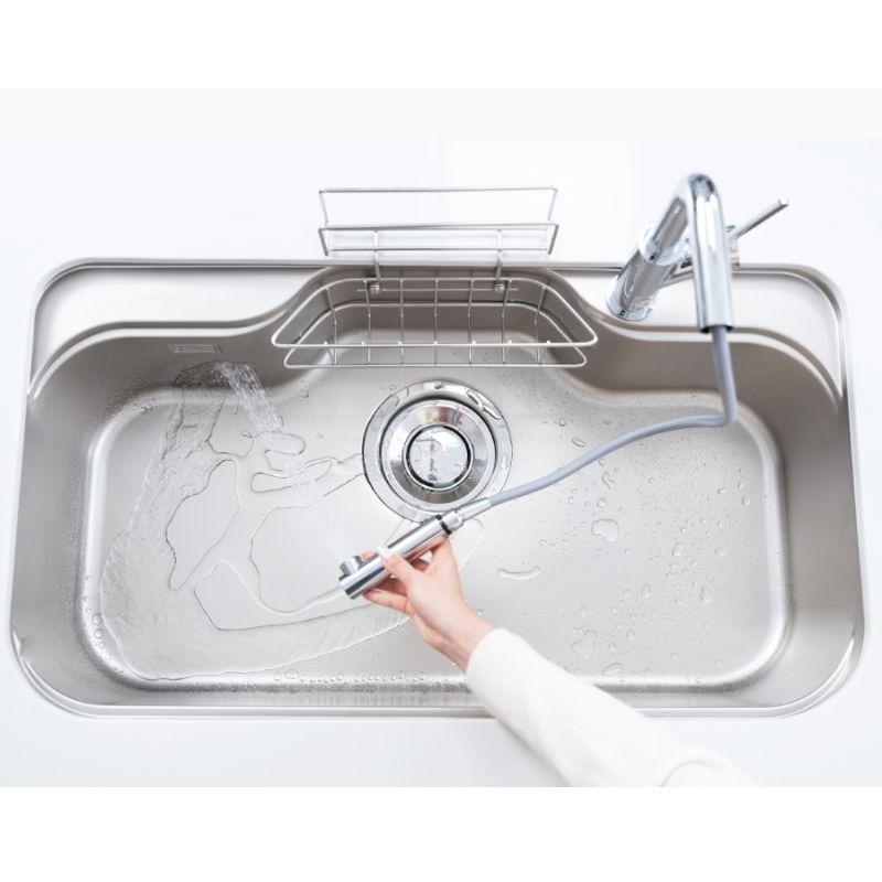 Ảnh thực tế chậu rửa bát inox 1 hố Konox TARI 9051SR Basic Ảnh thực tế chậu rửa bát inox 1 hố Konox TARI 9051SR Basic