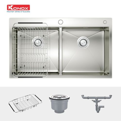 Chi tiết chậu rửa bát Konox Overmount Sink KN8248DOB