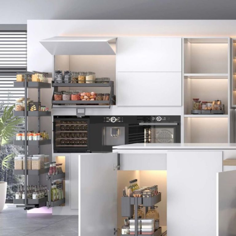 Hình ảnh kệ nâng hạ Hafele 504.68.373 Imove R600mm