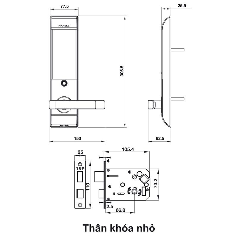 Khóa điện tử Hafele EL7500-TC 912.05.716 7 hướng dẫn lắp đặt khóa điện tử Hafele EL7500-TC 912.05.716