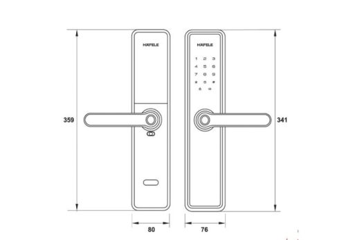 Khóa điện tử Hafele DL7600 BLE glossy copper 912.20.238 5 hafele dl7600 ble glossy copper 912.20.238 1