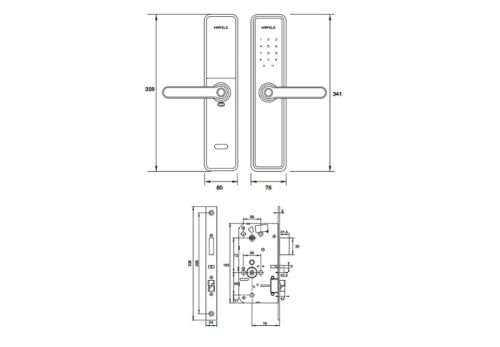 Khóa điện tử Hafele DL7600 BLE màu đồng 912.20.231 5 hafele dl7600 ble mau dong 912 20 231 1 1