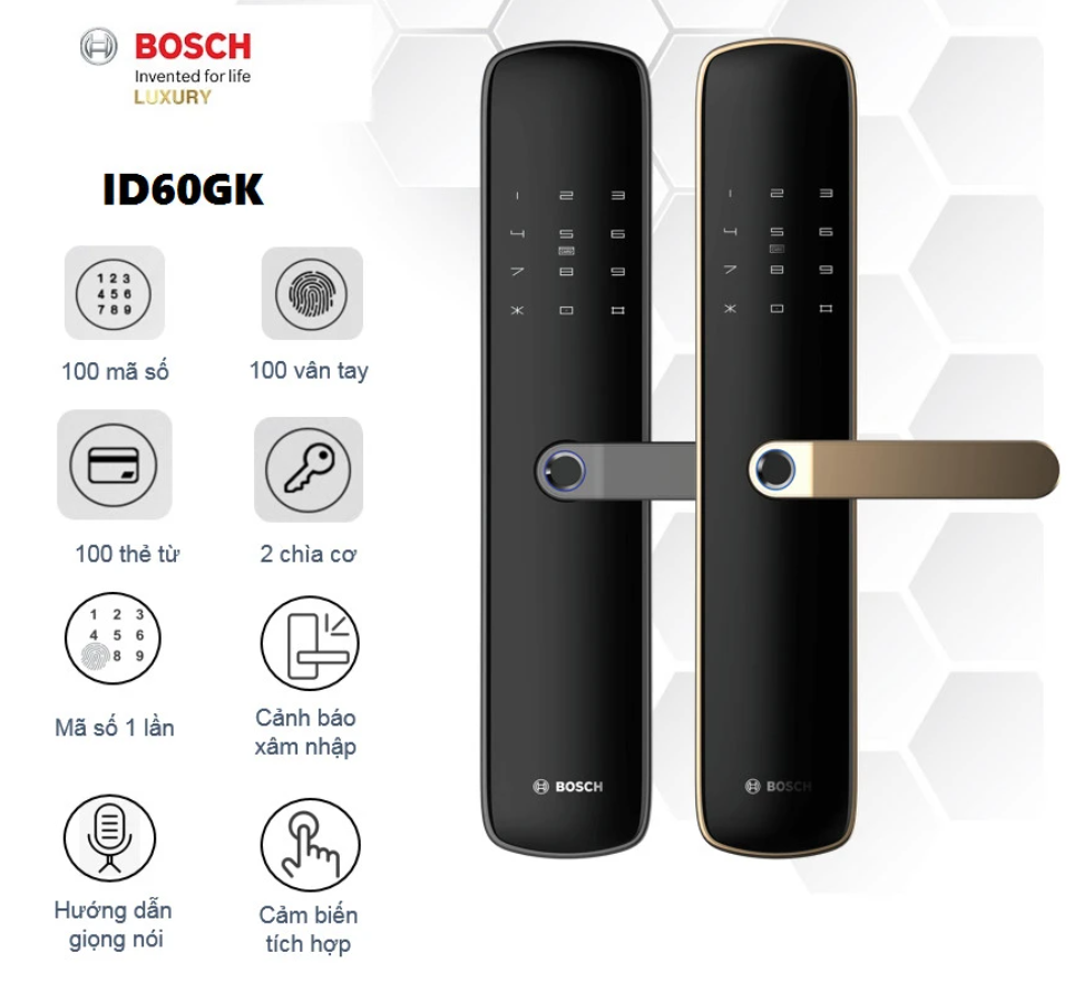 Khóa cửa điện tử BOSCH ID60 EU 3 Khóa cửa điện tử BOSCH ID60 EU