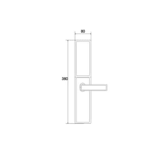 Kích thước của Khóa cửa thông minh Demax SL621 AC