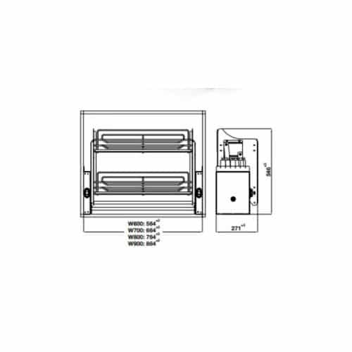 Bộ rổ nâng hạ Hafele Oria 504.76.507 800mm 5 Bộ rổ nâng hạ Hafele Oria 504.76.507 800mm