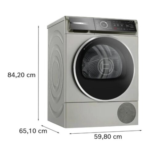 Kích thước máy sấy bơm nhiệt Bosch 9kg WQB246CX0 Serie 8