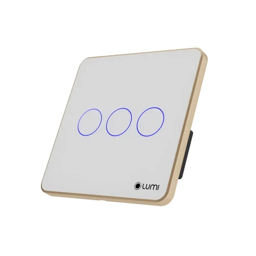 Công tắc cảm ứng thông minh Luto kính phẳng viền bo Lumi LM-S3N/S