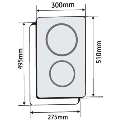 Bếp từ đơn Faster FS 223DI 3 Kích thước bếp từ đơn Faster FS 223DI