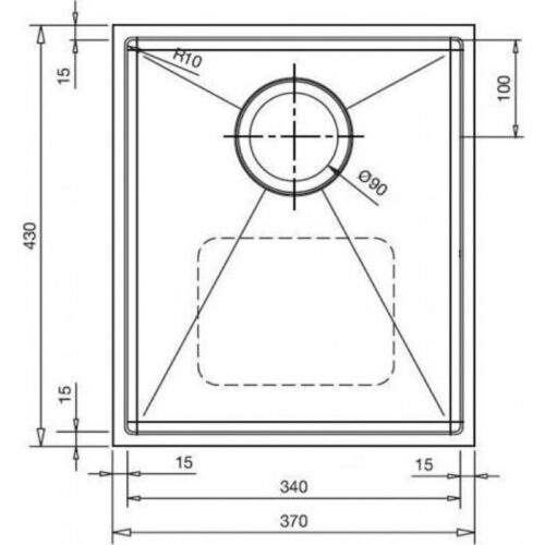 Kích thước chậu rửa bát HAFELE ENZO R 567.43.130