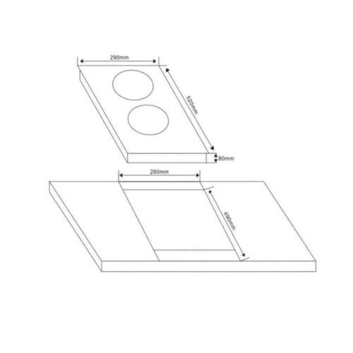 Bếp Từ Đôi Spelier SPM - 660I 5 Kích thước của Bếp Từ Đôi Spelier SPM - 660I