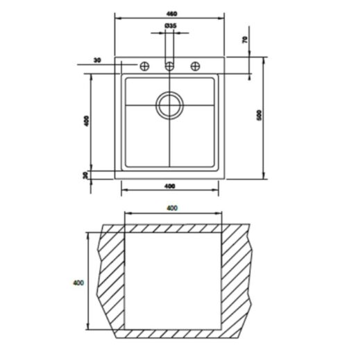 Kích thước chậu rửa chén bát Haffele HS G4650 565.84.261