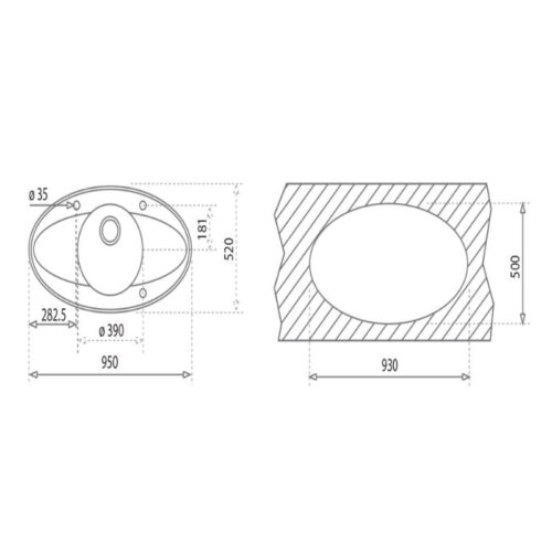 Kích thước chậu rửa Teka ISINK 95 DX