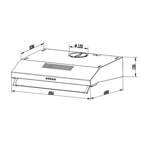 Máy hút mùi Teka CH 107BG 5 Kích thước của Máy hút mùi Teka CH 107BG