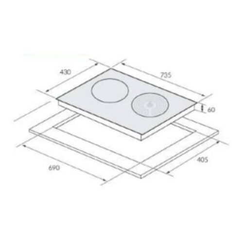 Bếp từ kết hợp hồng ngoại Eurosun EU-TE259Pro 10 Kích thước bếp từ kết hợp hồng ngoại Eurosun EU-TE259Pro