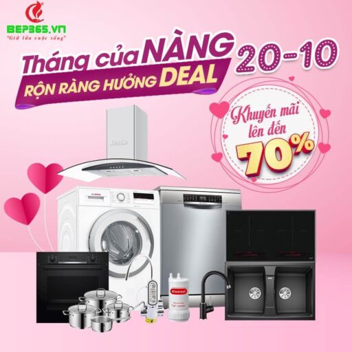 Khuyến mãi 20/10 ngập tràn quà tặng + ưu đãi tới 70% tại Thế Giới Đồ Bếp