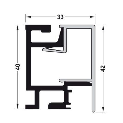 Thanh nhôm gắn tường dài 900mm Hafele 521.00.009 3 Thanh Nhôm Gắn Tường Dài 900mm Hafele 521.00.009