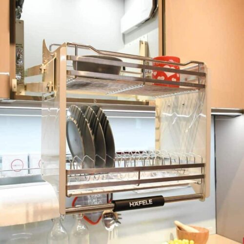 Bộ rổ bát đĩa Hafele Lento 504.76.012 800mm 4 Ảnh thực tế Bộ rổ bát đĩa Hafele Lento 504.76.012