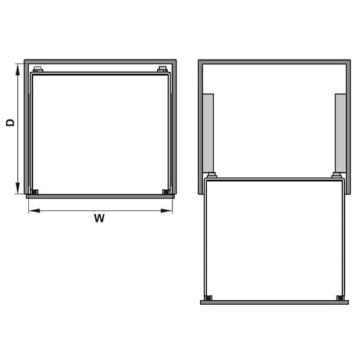 Bộ rổ kéo lọt lòng Arena Hafele 540.26.654, tủ rộng 450mm 3 Bộ rổ kéo lọt lòng Arena Hafele 540.26.654, tủ rộng 450mm