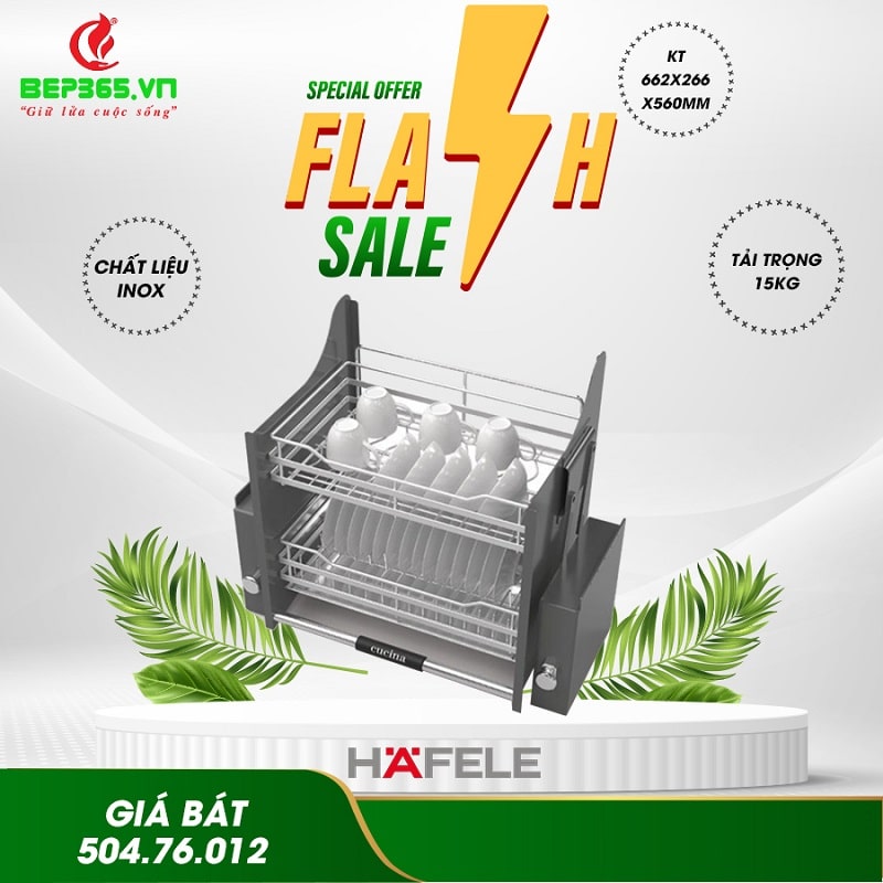 Bộ rổ bát đĩa Hafele Lento 504.76.012 Bộ rổ bát đĩa Hafele Lento 504.76.012