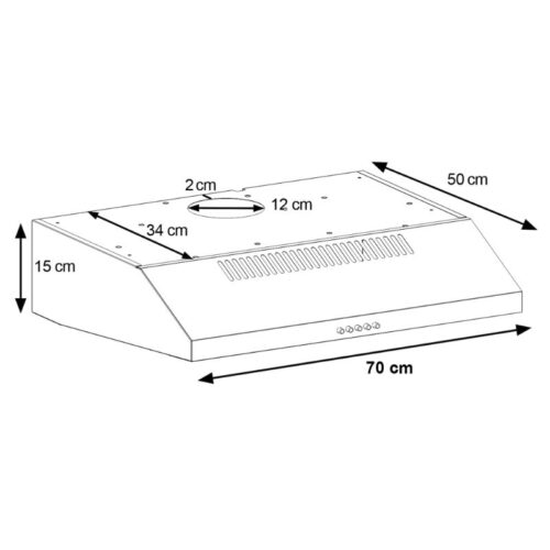 Máy hút khử mùi âm tủ Eurosun EH-70CF19B 5 Kích thước máy hút khử mùi âm tủ Eurosun EH-70CF19B
