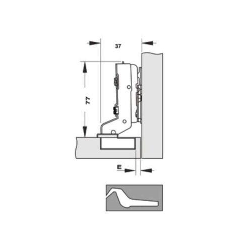 Bản lề Cucina Legato 334.00.032 inox 304 3 Bản lề Cucina Legato 334.00.032 inox 304