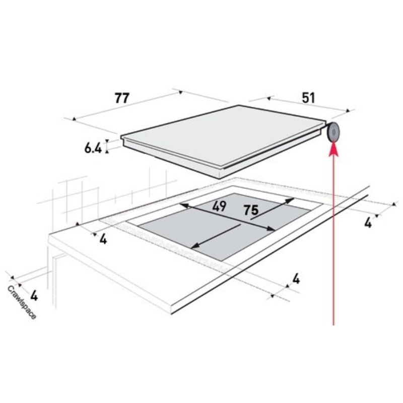 KÍch thước Bếp Từ Brandt TI1082B KÍch thước Bếp Từ Brandt TI1082B
