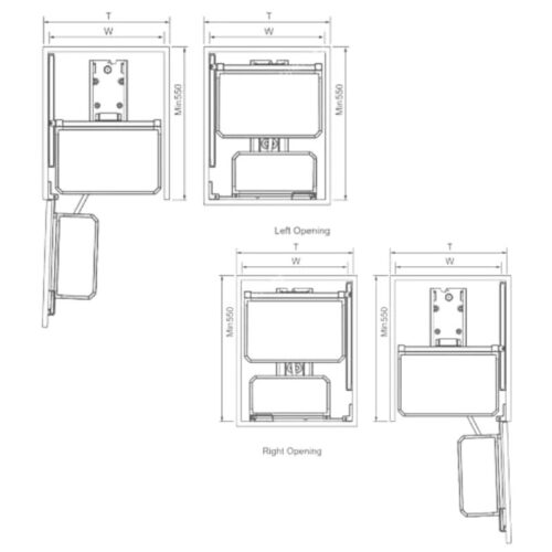 Tủ kho 6 tầng cánh mở Eurogold EUM6L450 3 Kích thước tủ kho 6 tầng cánh mở Eurogold EUM6L660