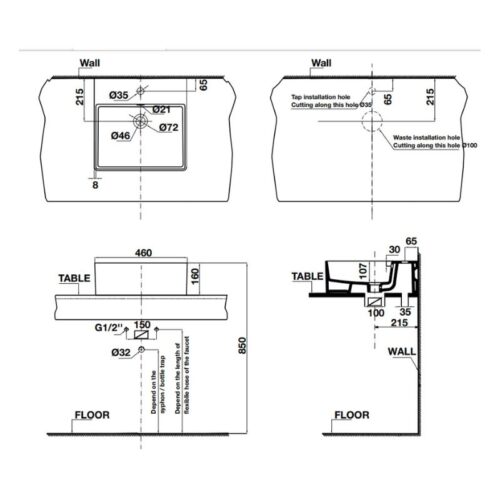 kich thuoc chau lavabo dat ban sapporo 460 hafele 588 79 002 1