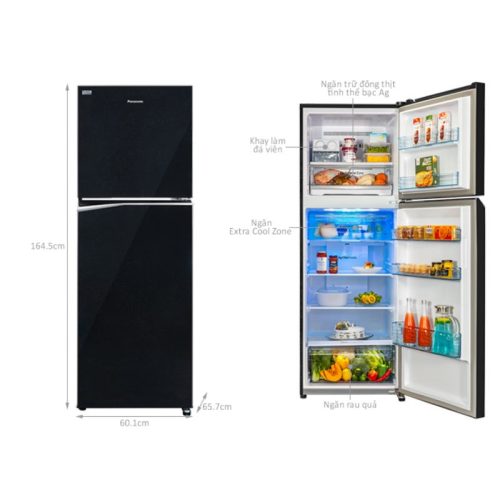 kich thuoc tu lanh 2 canh inverter 306 lit panasonic nr tv341bpkv