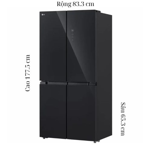 Tủ Lạnh 4 cánh Multi Door Inverter 474 Lít LG LFB47BLG 4 kich thuoc tu lanh 4 canh multi door inverter 474 lit lg lfb47blg
