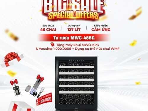 Tủ bảo quản rượu vang âm tủ/ Độc lập Malloca MWC-46BG
