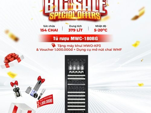 Tủ bảo quản rượu vang âm tủ/ Độc lập Malloca MWC-180BG