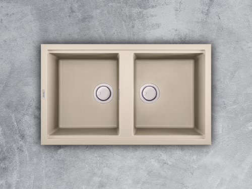 Chậu rửa đá Granite Malloca màu kem BIANCO K45062