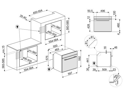 Lò nướng âm Hafele Smeg SO6102TS 536.64.982 6 lo nuong am hafele smeg so6102ts 536.64.982 4