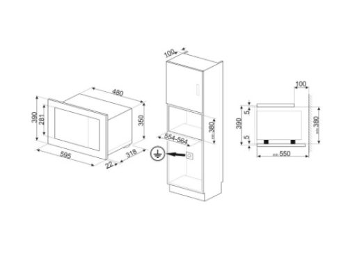 Lò vi sóng kết hợp nướng Hafele Smeg FMI120N2 536.64.961 6 lo vi song ket hop nuong hafele smeg fmi120n2 536.64.961 3
