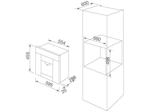 Máy pha cà phê Malloca MCFLX12 1 Kích thước máy pha cà phê Malloca MCFLX12